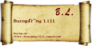Buzogány Lili névjegykártya