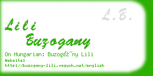 lili buzogany business card